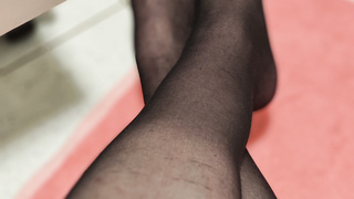 Schwarze Nylons