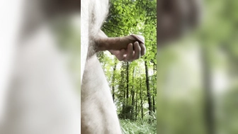 Outdoor Wichsen im Wald es überkam mich