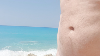 Ich nackt am Meer