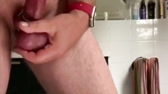Tripple Cockring und abspritzen