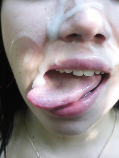 Diana mit Sperma im Gesicht