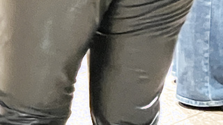 Lederleggings