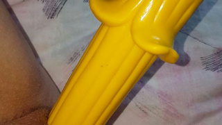 Bananen Dildo im Einsatz